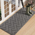 hicorfe Indoor Doormat,Front Back Door Mat Rubber Backing Non Slip Door Mats 20"x59" Absorbent Resist Dirt Entrance Doormat Inside Floor Mats Entryway Washable Low-Profile for Patio,Garden（Grey）