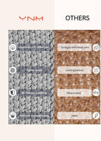 YnM Chunky Cotton Knit Throw Blanket, Cable Knit Throws for Bed Couch Sofa, Comfy & Relaxing, Decorative Piece for Farmhouse Modern Boho Rustic Scandinavian Chic Vibe, Quarry Grey 50x60 Inches