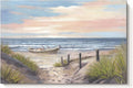 cozy country Ocean Wall Art 36"x24" - Coastal Pictures Beach Canvas Decor - Seashore Artwork Seascape Hand Painting for Bedroom, Sea House