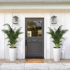 22" Tall Round Planter Set of 2, Self Watering Pots for Indoor Plants, Large Flower Pot Outdoor with Built-in Drainage and a Water Level Monitor, for Patio, Porch, Living Room, or Home Office, White