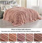 GONAAP Fuzzy Faux Fur Throw Blanket Twin Size Pink Super Soft Cozy Plush Fuzzy Shaggy Blanket for Couch Sofa Bed (Pink, Twin(60"x80"))