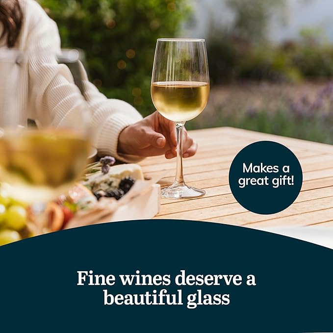 Libbey Vina Tall Wine Glasses Set, All Purpose Red and White Wine Glasses Set of 12, Professional Grade Glass Wine Glasses for Gatherings, Events