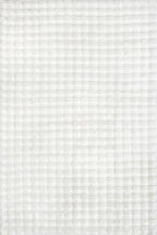 nuLOOM Jeni Solid Faux Rabbit Machine Washable Area Rug, Oval 5' x 7'6", Off-White