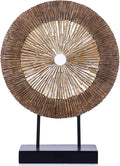XMGZQ Wood Color Minimalist Round Statue Above Cabinet Decor Kitchen,Modern Decorative Sculpture Home Decorations for Living Room Coffee Table,Shelf Decor Items,Center Pieces Decoration for Table