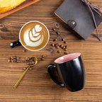 GBHOME 16oz Coffee Mugs Set of 6, Large Ceramic Coffee Mugs for Man, Woman, Dad, Mom, Modern Coffee Mugs Set with handle for Tea/Latte/Cappuccino/Milk/Cocoa. Dishwasher&Microwave Safe,Pink