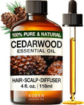 Kukka Cedarwood Essential Oil for Hair Skin & Diffuser - 4 Fl Oz - 100% Natural Cedarwood Oil for Hair Aromatherapy Soap Making Scent