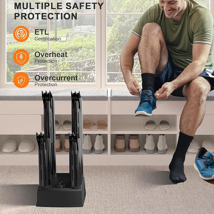 Boot Dryers Shoe Dryer: Boot Warmer and Deodorizer with Fan, Boot Dryer for Work Boots with Timer, Shoe Dryers for Sneakers