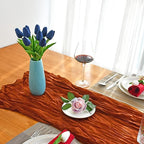Mandy's Artificial Tulips 20 Stems Navy Blue PU Faux Flowers for Wedding Home Decor 13.5 Inch