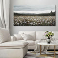 HGUAOA Vintage Landscape Wall Art for Bedroom and Living Room - Large Floral Artworks Farmhouse Wall Decor - Framed Neutral Nature Pictures - Above Bed Decor with Mountain Scenery 24×48IN