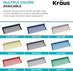 Kraus Multipurpose Over-Sink Roll-Up Dish Drying Rack, Colander and Trivet in Dark Grey, KRM-10DG
