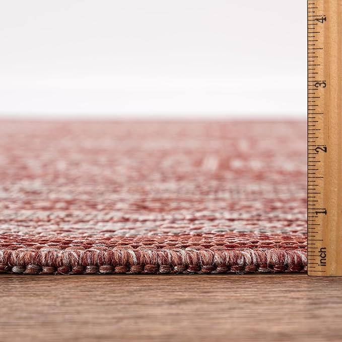 Keen Home Design Terrace Outdoor Area Rug - 10x14 Washable Indoor/Outdoor Rug for Patio, Kitchen, Balcony, Beach, Garden, Deck and Porch, Size: 10'x14'