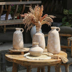 Ceramic Rustic Vase, 12.8" Large Flower Vases Home Decor for Pampas Farmhouse Decorative Pottery Clay Vase for Mantel Entryway Table Living Room Kitchen Bathroom Bedroom