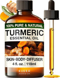 Kukka Turmeric Oil for Skin - 4 Fl Oz - 100% Pure Natural Turmeric Essential Oil, Herbaceous Scent, for Face, Hair, Aromatherapy, Candle & Soap Making Scent DIY