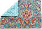 NEWLAKE Quilted Cotton Bed Pillowcases,European Gorgeous Floral Pattern, 2 Pieces, 20x36 Inch