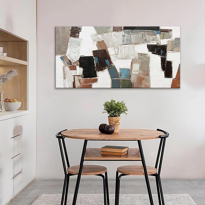 Dimpaga Abstract Canvas Wall Art Modern Wall Art Decor Pictures Wall Decor Minimalist Geometric Line Artwork for Walls Textured Wall Art Prints 20"X40" For Room Living Room Bedroom Office Wall Decor