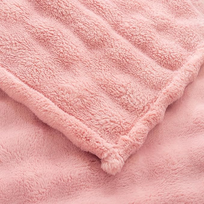 YUSOKI Luxury 3D Bubble Throw Blanket 5lb,All Ages,Home Decoration, (Light Pink,90 * 90inches)