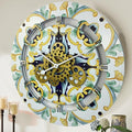 The Gears Clock 24 inches Round Italy Collection Wall Clock with Moving Gears Italy LINE (Praiano)