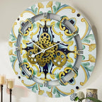 The Gears Clock 24 inches Round Italy Collection Wall Clock with Moving Gears Italy LINE (Praiano)