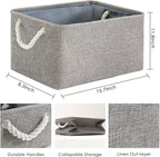 TheWarmHome Large Storage Bins- Storage Baskets for Organizing Shelves, Basket Organizer for Closet Bookshelf Dog Toy Nursery Clothes Laundry Home Organization, Fabric Storage Cubes W/Handles