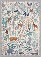 OJIA Jungle 8x10 Area Rugs for Living Room Bedroom Large Washable Rugs, Thin Modern Nursery Rug Non-Shedding Kids Playroom Rug Stain Resistant Large Carpet Neutral Rugs for Kids Room Dining
