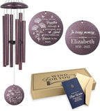 ASTARIN Engraving Wind Chimes for Loss of Loved One, Personalized Wind Chimes Memorial, Bereavement Gifts for Loss of Mother, Windchimes in Memory of a Loved One, Outside Windchime(Produced in USA)