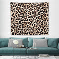 HZOHNAGO Leopard Print Tapestry Rustic Brown Leopard Wild Animal Printed Wall Tapestry Painting Wall Hanging for Bedroom Living Room Dorm 60" W x 50" H