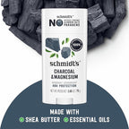 Schmidt's Aluminum-Free Vegan Deodorant Charcoal & Magnesium with 24 Hour Odor Protection, for Women and Men, Natural Ingredients, Cruelty-Free, 2.65 oz