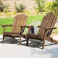 IDZO Outdoor Adirondack Chair Set of 2, Pre-Assembled Backrest, Patio Furniture Set, Outdoor Furniture for Garden, Porch, Deck, Firepit