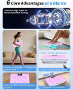Shake Plate Vibration Exercise Machine for Lymphatic Drainage Massager & Weight Loss, 400 lbs Capacity Whole Body Vibrating Plate Workout for Women and Men