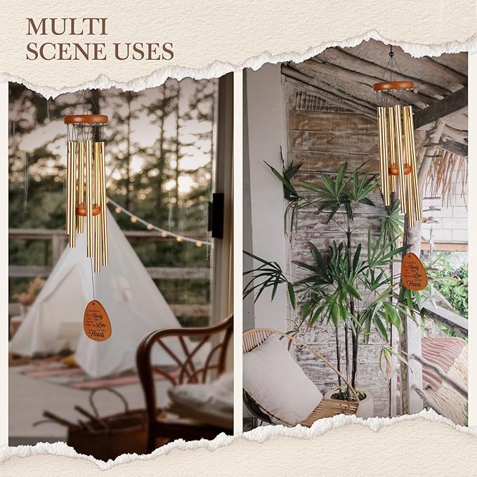 60th Wedding Anniversary Wind Chime, Happy 60th Anniversary Romantic Gifts for Couple, Parents, Wife, Husband, Friends, Diamond Wedding Anniversary's Keepsake Gifts Ideas