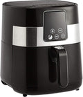 Amazon Basics 3.2 Quart 6-In-1 Air Fryer (Fry, Crisp, Roast, Bake, Reheat, Dehydrate), Non-Stick, with Timer, Auto Shut-Off, Digital Touch Screen, 180-400°F, 1400W, Black/Silver