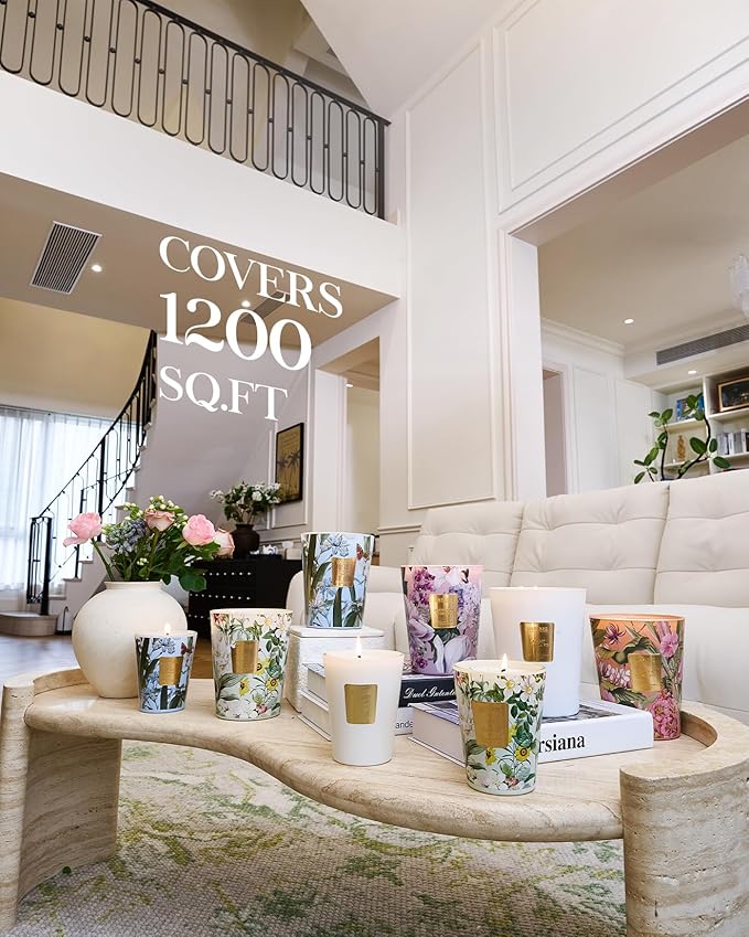 M&SENSE Moonlight Tuberose Large Candles for Home Scented, Natural Soy Long Lasting Slow Burning Candle 35oz 150 Hours Burn, Organic Relaxing Aromatherapy Candle Appreciation Gift for Women