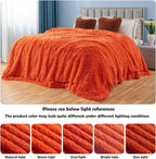 GONAAP Fuzzy Faux Fur Throw Blanket Orange Super Soft Cozy Plush Fuzzy Shaggy Blanket for Couch Sofa Bed (Orange, Throw(50"x60"))