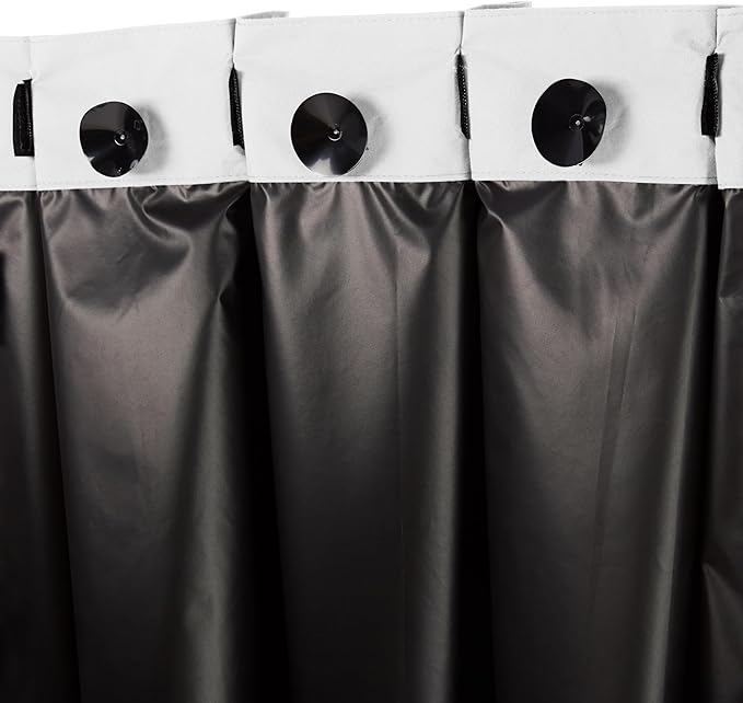 Amazon Basics Portable Blackout Curtain Shade with Suction Cups, 50"W x 78"L, 2-Pack, White