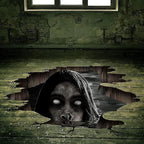 3D Halloween Floor Decals Scary Halloween Zombie Stickers for Living Room, Spooky Blind Women Scratching Floor Stickers Vinyl Removable Decals Art Decorations Party Supplies for Bar Pub