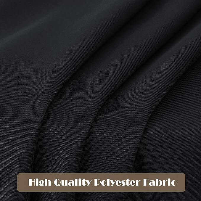 sancua 8 Pack Black Tablecloth 60 x 84 Inch, Rectangle Table Cloth for 4ft Tables - Stain and Wrinkle Resistant Washable Polyester Table Cover for Dining Wedding Banquet Party Buffet Restaurant