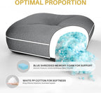 YZ HOME Rocking Chair Cushion, Set of Thicken Seat & Back Chair Cushions with Memory Foam, Non-Slip Chair Pad with Ties for for Indoor&Outdoor Rocker, Light Grey, 22x17x5/17x17x5