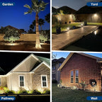 Solar Spot Lights Outdoor, 10 Pack Outdoor Solar Lights for Yard Waterproof, 4 Lighting Modes Solar Landscape Spotlights, Auto On/Off Solar Powered Flood Lights Garden Pathway (Cool White)