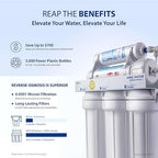APEC Water Systems ROES-50 Essence Series Top Tier 5-Stage WQA Certified Ultra Safe Reverse Osmosis Drinking Water Filter System