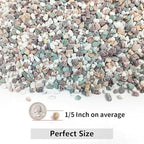 2LB Succulent and Cactus Gravel Pebbles, 1/5 Inch Natural Decorative Polished Stones, River Rocks for Vases Gardening Indoor and Outdoor Decorative Rocks, Colorful