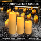 72-Pack Realistic Flameless LED Candle, Battery Operated with Remote Control, 3D Flame Pillar Timer Funtion Melted Top Safe,Perfect for Indoor/Outdoor Decor,Wedding,BBQ and Gift.