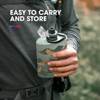 HydraPak Stow - Collapsible Backpacking Water Bottle (350ml, 500ml, 1L) - BPA Free, Ultra Light, Spill-Proof Twist Cap