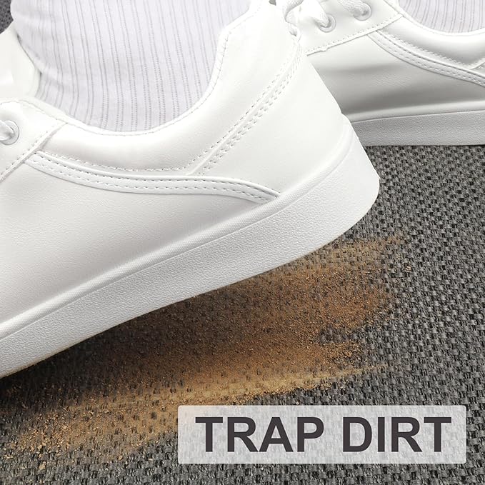 LEKEEPGO Door Mat 24"x47", Door Mat Indoor Entrance, Non Slip Rubber Backing Front Door Mat Washable Absorbent Inside Door Mat Low-Profile Doormat Entryway Mat Resist Dirt Indoor Door Mat, Grey