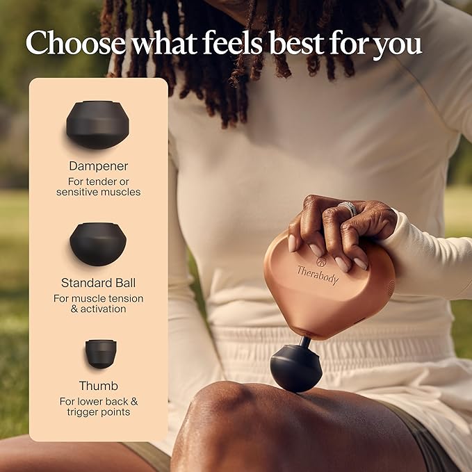 TheraGun Mini (3rd Generation) by Therabody – Ultra-Portable Massage Gun and Travel Essential for Fast, Effective Pain and Tension Relief Anywhere (Desert Rose)