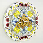 The Gears Clock Wall Clock Italy Collection with Moving Gears (Positano, 24 inch Round)