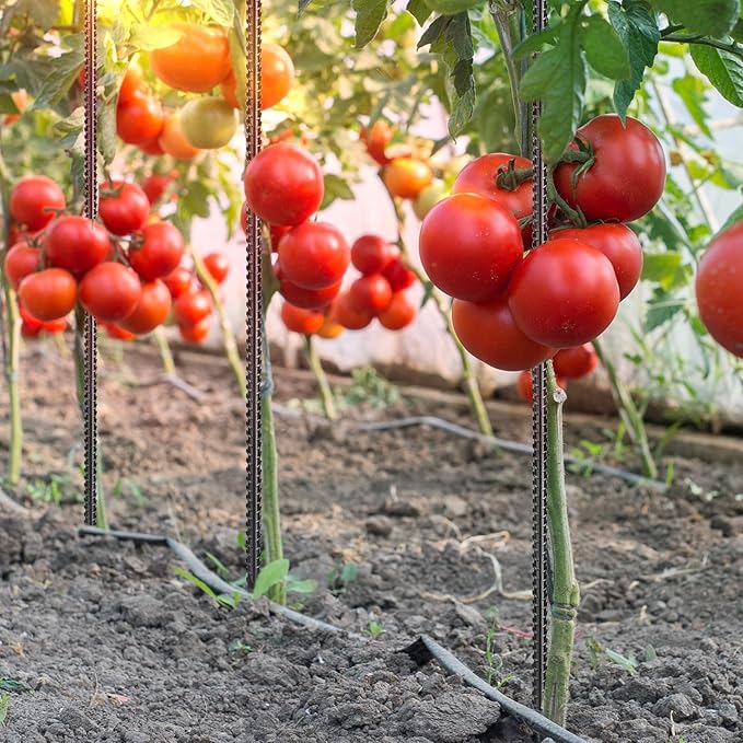 24 Inches Straight Rebar Stakes(20-Pack), 1/2" Diameter Steel Metal Stakes for Garden with Chisel Point End Heavy Duty Ground Anchors for Landscape, Concrete Form, Camping & Trapping Black