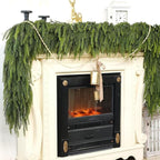 5FT Christmas Norfolk Pine Garland -1PCS, Artificial Pine Needles Garlands Faux Greenery Fake Garland for Holiday Fireplace,Table,Window,Stairs,Mante,Indoor Outdoor Decor