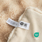 Cozy Bliss Faux Fur Throw Blanket for Couch, Fuzzy Soft Plush Thick Bubble Blanket for Sofa Bedroom Living Room, 60 * 80 Inches Beige
