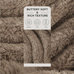 Bedsure GentleSoft Fuzzy Sherpa Faux Fur Twin Blanket, Brown Cozy Gifts for Women Men, Soft Fleece Plush Warm Minky Thick Blanket Twin Size for Bed, Couch, Brown Room Decor Dorm Essentials, 60x80