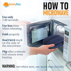 SunnyBay Microwave Heating Pad for Neck and Shoulders, 2.2 lbs 26 inch Long Versatile Microwavable Neck Wrap Warmer or Cool Pack, Hot or Cold Therapy to Relax Sore Muscles (Blue)